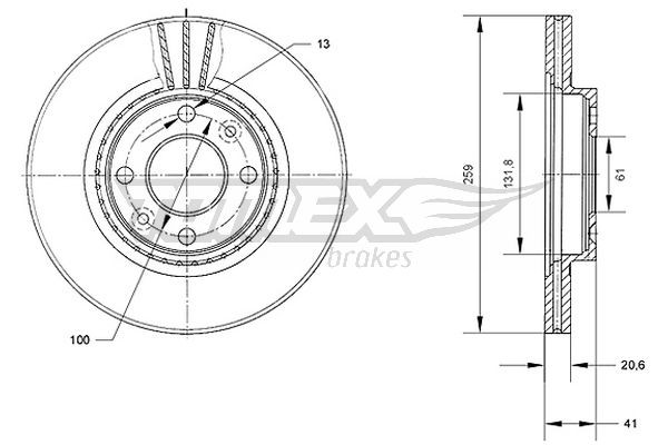 TOMEX Brakes Bremsscheibe
